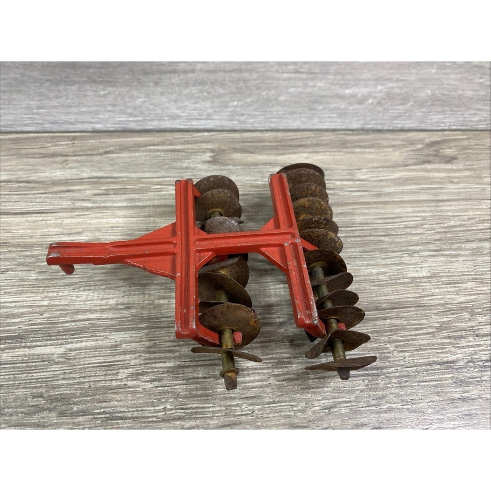 Toy Farm Vintage 1960's-1970's Double Row Metal Disc Harrow Retro MCM Rustic